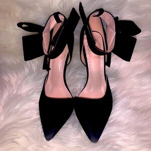 Black Bow Heels
